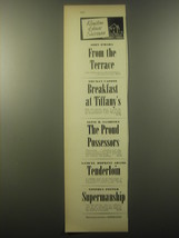 1959 Random House Books Ad - From the Terrace, Breakfast at Tiffany&#39;s - £11.76 GBP