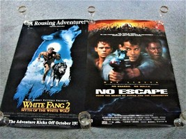 White Fang 2 And No ESCAPE- Set Of (2) Rolled 1990s Movie Posters. - £16.20 GBP