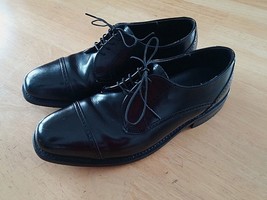 Dexter Men&#39;s Black Leather Oxford Dress SHOES-9M-LEATHER SOLD-GENTLY WORN-NICE - £7.60 GBP