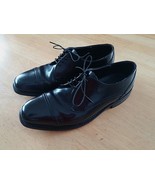 DEXTER MEN'S BLACK LEATHER OXFORD DRESS SHOES-9M-LEATHER SOLD-GENTLY WOR... - $9.49