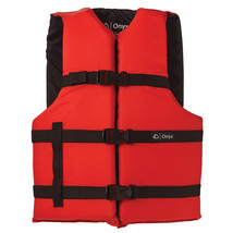 Onyx Nylon General Purpose Life Jacket - Adult Universal - Red [103000-1... - £17.72 GBP