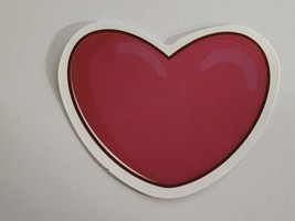 Simple Cute Wide Looking Heart Sticker Decal Multicolor Embellishment Awesome - $3.07