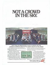 1983 TWA Airlines Print Ad Ambassador Business Class 747 Airplane 8.5&quot; x... - £15.39 GBP