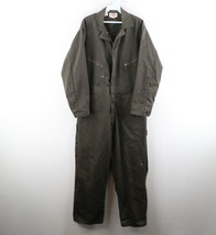 Vintage 80s Dickies Streetwear Mens 42 Medium Distressed Coveralls Bibs Olive - £78.18 GBP