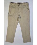Duluth Trading Pants Mens 38X34 Khaki Canvas Flex Fire Hose Relaxed Fit ... - $35.39 CAD