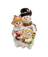 Vtg Fitz &amp; Floyd FROSTY FRIENDS 12&quot; Tall Cookie Jar Christmas Ships Fast - $49.00