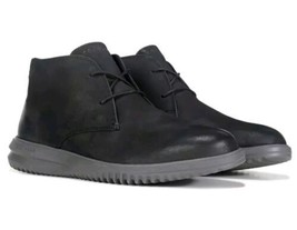Cole Haan Men&#39;s Grand+ Chukka Size 8.5 Black Nubuck Leather Boots C36921... - $60.76