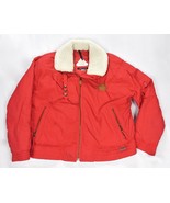 Vintage Jacket Mountain Goat Women&#39;s Bomber Puffer Size Medium White Blu... - $87.99 CAD