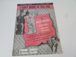 Vtg Piano Sheet Music I Can&#39;t Begin To Tell You Betty Grable June Haver 1945 - £4.63 GBP