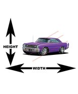 1969 Dodge Dart GTS Plum Crazy Purple Muscle Car Wall Art Decal - £33.03 GBP+
