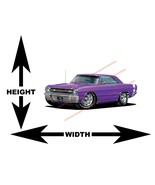 1969 Dodge Dart GTS Plum Crazy Purple Muscle Car Wall Art Decal - $42.00+