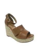 Time &amp; Tru Women&#39;s Wedge Sandals Cognac Size 11 Adjustable Ankle Strap NEW - €23,35 EUR