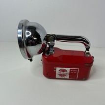 Vintage Teledyne Big Beam Model 166 Hand Lantern Red Steel Chrome Flashl... - $38.68