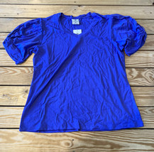 Laurie Felt NWOT Women’s Cotton Rayon Tie Sleeve V Neck tee Size S Purple Sf21 - £12.39 GBP
