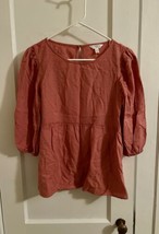 Time and Tru Woman Blouse Peachy 3 Quarter Length Sleeve - $15.00