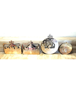 LILLIAN VERNON Brass Ornament Lot Of 4 Christmas 1977 1978 1979 See Pict... - $132.13 MXN