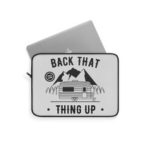 Black and White Camper Trailer Mountain Illustration Sleeve for 13, 15, ... - $28.84