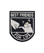 Cat Best Friends for Life. Embroidered Patch Iron On. Size: 4.3 X 3.3 in... - $141.22 MXN