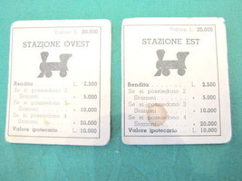 Vintage MONOPOLY Game in Lire CARDS EAST WEST STATION-
show original tit... - $14.98