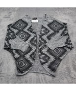 Windsor Sweater Womens L Gray Aztec Batwing Casual Open Knitted Cardigan... - £15.62 GBP