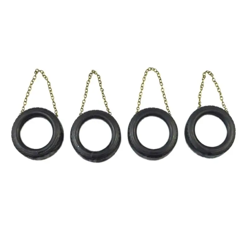 4PCS Simulation Rubber Tires Anti-collision Wheels 30*11mm Decorated Chains - £17.00 GBP