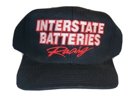 Vintage 90s Interstate Batteries SnapBack Black Racing Hat - $10.99