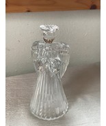 Estate Ridged Clear Glass Praying Angel Candle Stick Holder - 3 inches t... - £9.59 GBP