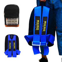 Brand New JDM Momo Bride Racing Blue Harness Adjustable Shoulder Strap Back Pack - £27.67 GBP