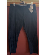 Lee Active Stretch Slim Fit Straight Flat Front Black Khaki Pants Men’s 36x30 - $17.82