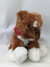 Animal Adventure Brown Dog Plush 6 Inch Bandanna 2006 Stuffed Animal Toy - $10.95