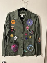 H&amp;M L.O.G.G Grateful Dead Patchwork Jacket So Cute!! Size 8 Ooak - £58.29 GBP