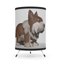 CG Art Brown Dog Tripod Lamp with High-Res Printed Shade, US/CA plug - £61.40 GBP