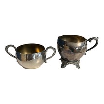 Vintage Silverplate Creamer &amp; Sugar Bowl Set – Wm. A Rogers Sugar, Ornat... - $32.00