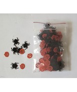 Halloween Spiders &amp; Pumpkins Confetti .6 oz - Vintage - $66.22 MXN
