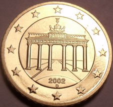 Cameo Proof Germany 2002-D 50 Euro Cents~Munich Mint~cameo - £7.68 GBP