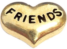 Friends Goldtone Heart Floating Locket Charm - $2.42