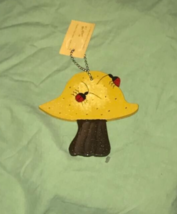 Mary Mcdaniel Mushroom Ladybug Toll Painting Keychain Fob Vtg Handycraft Fungi - £14.68 GBP