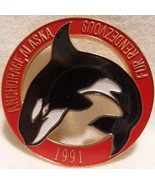1991 Anchorage Fur Rondy Rendezvous Collector Pin/Orca Killer Whale-Mint  - $409.11 MXN