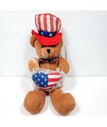 Brown 4th Of July USA Patriotic Flag Stars Stripes Hat Pillow Plush Stuf... - $278.17 MXN