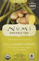 Numi Teas Numi Organic Tea Decaf Ginger Lemon Green Tea, 16 Count - £8.84 GBP