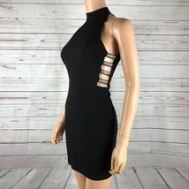 SPEECHLESS Junior&#39;s Black Embellished Side Cutout Bodycon Party Dress NWT 3 - £9.94 GBP