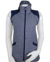 Under Armour Cold Gear Vest Womens XS Blue Fleece Full Zip Loose Fit Sle... - £17.70 GBP