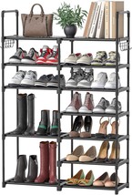 Mavivegue 7-Tier Shoe Rack Storage Organizer, Tall Free Standing Shoe Shelf, - £24.67 GBP