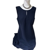 Liz Claiborne Dress Sleeveless Sheath Cocktail Party Career Navy 10 - $19.00