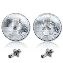 7&quot; Halogen 6V Glass Semi Sealed Beam Headlight Headlamp Bulbs H4 6 Volt Pair New - £47.92 GBP