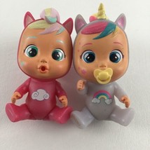 Cry Babies Magic Tears Doll Animal Suit Dreamy &amp; Hannah Dolls Lot IMC Toys - $26.68