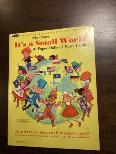Disney 1966 Disneyland It's A Small World Punch Out Whitman Paper Dolls #1981 - $59.40