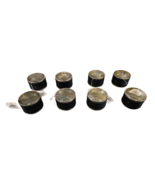 New Crate and Barrel Napkin Rings Faux Leather Metal Napkin Rings NWT - $13.82