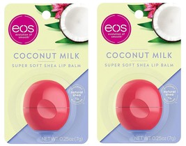EOS Super Soft Shea Lip Balm, Coconut Milk 0.25 oz (Pack of 2) - £16.77 GBP