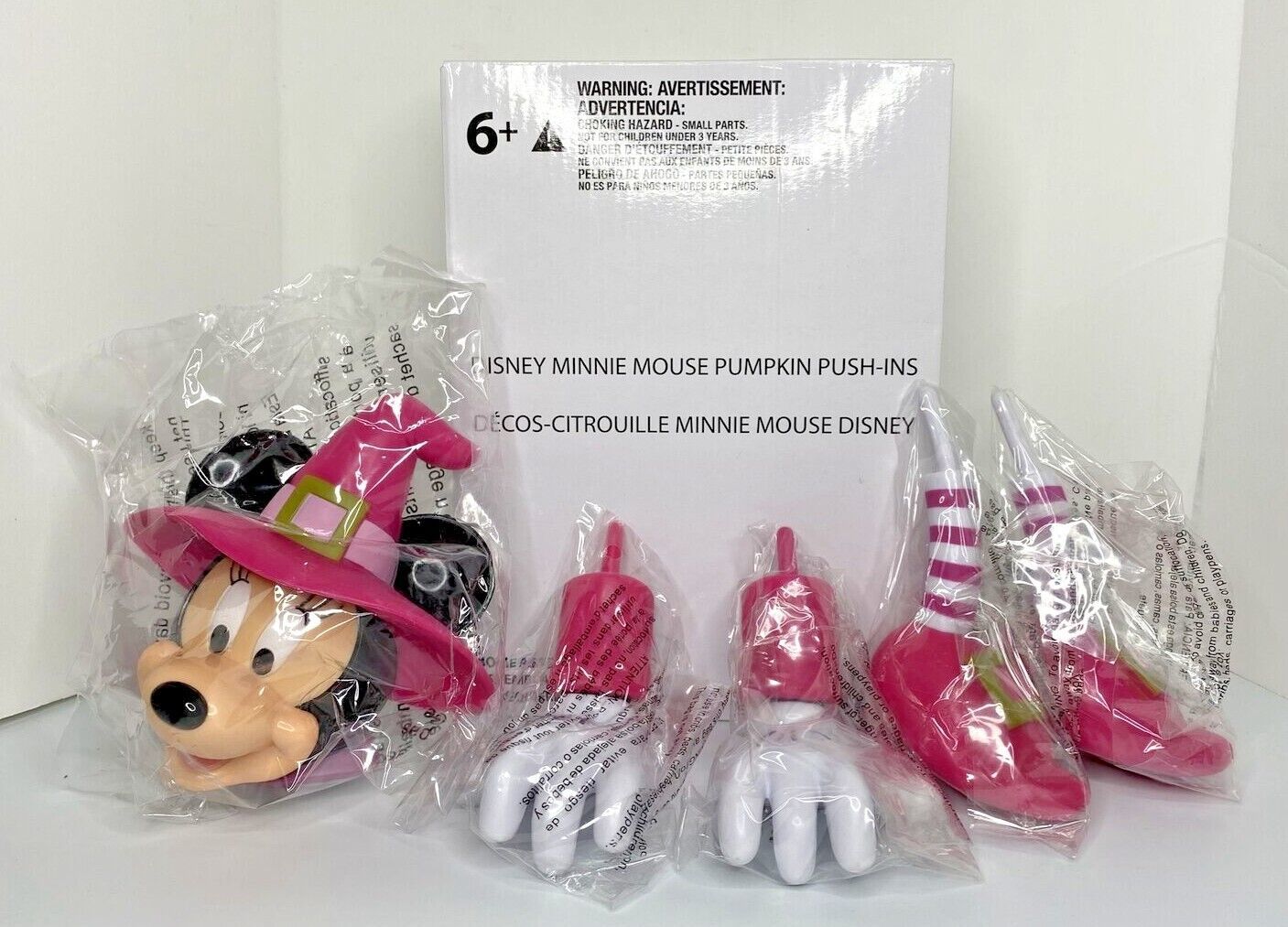 2016 Disney Minnie Mouse Pumpkin Push-In Set NIB SKU U14 - $22.99